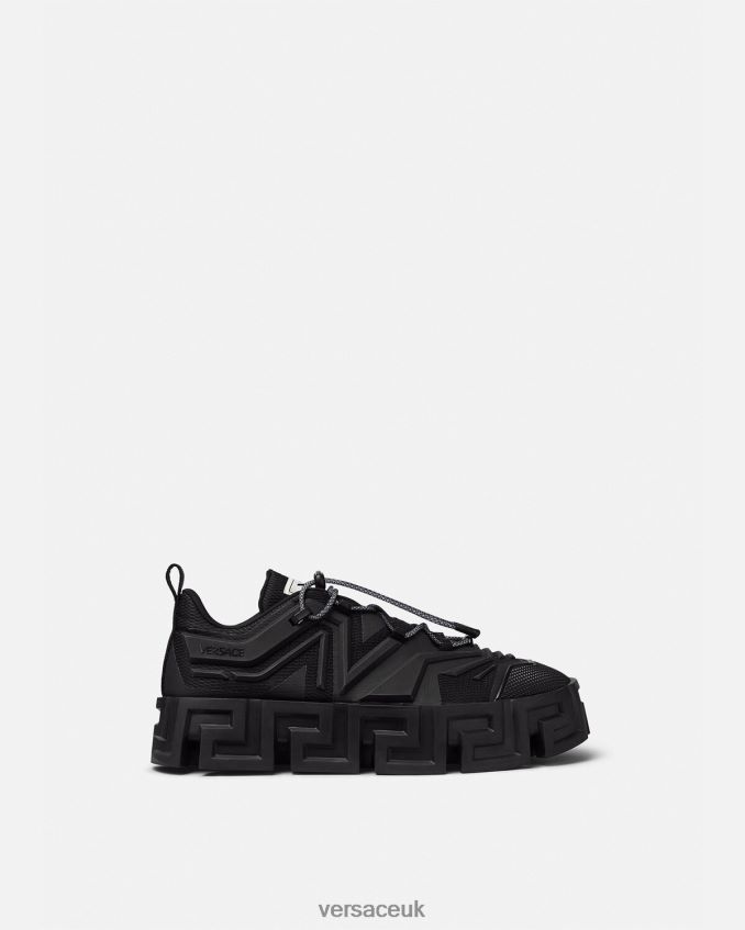 Men Versace Greca Labyrinth Sneakers 6D2D061560 Black Shoe