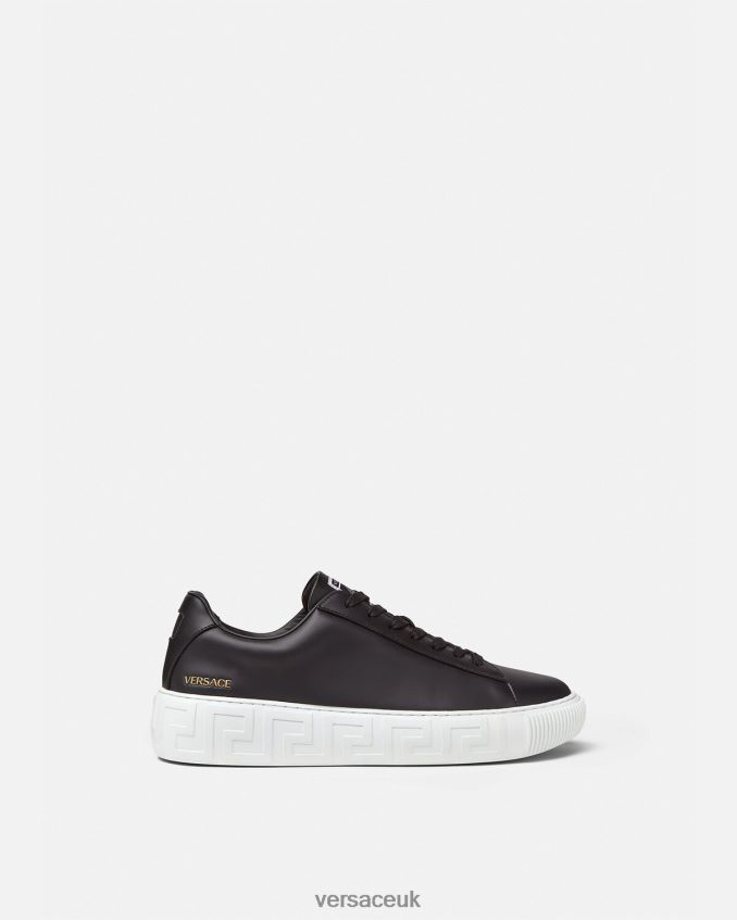Men Versace Greca Sneakers 6D2D061547 Black Shoe