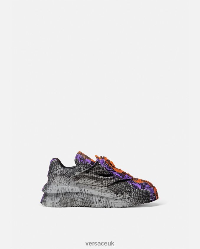 Men Versace Python Greca Print Odissea Sneakers 6D2D061539 Print Shoe