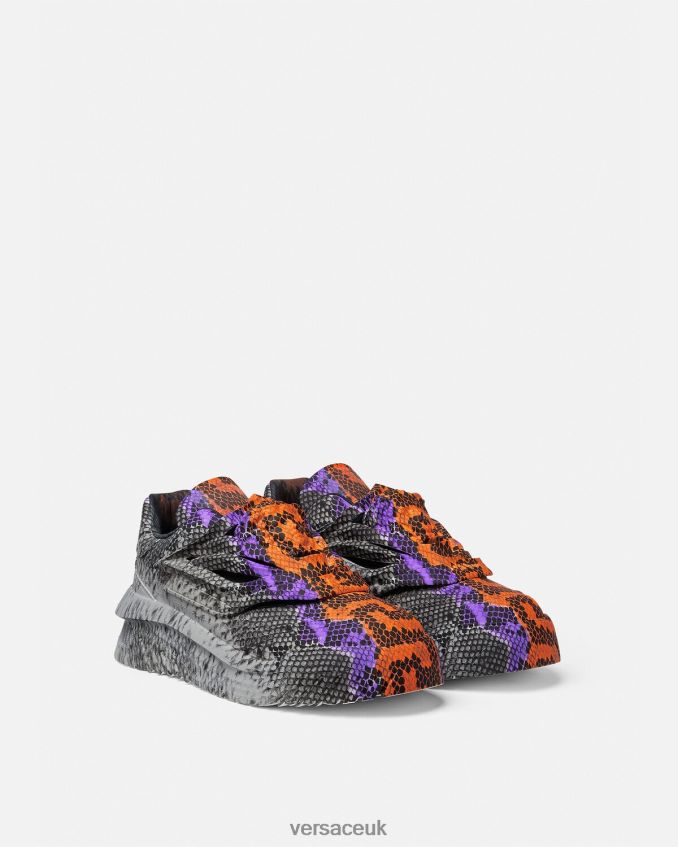 Men Versace Python Greca Print Odissea Sneakers 6D2D061539 Print Shoe