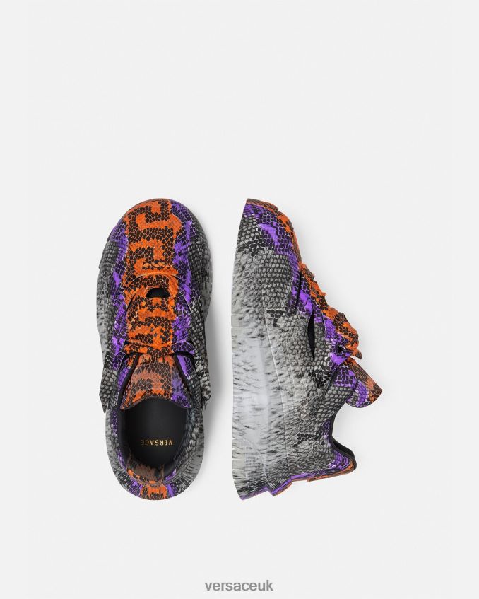 Men Versace Python Greca Print Odissea Sneakers 6D2D061539 Print Shoe