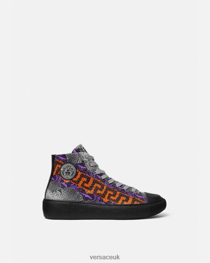 Men Versace Python Greca Print Sneakers 6D2D061554 One Color Shoe