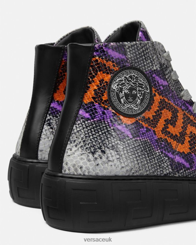 Men Versace Python Greca Print Sneakers 6D2D061554 One Color Shoe