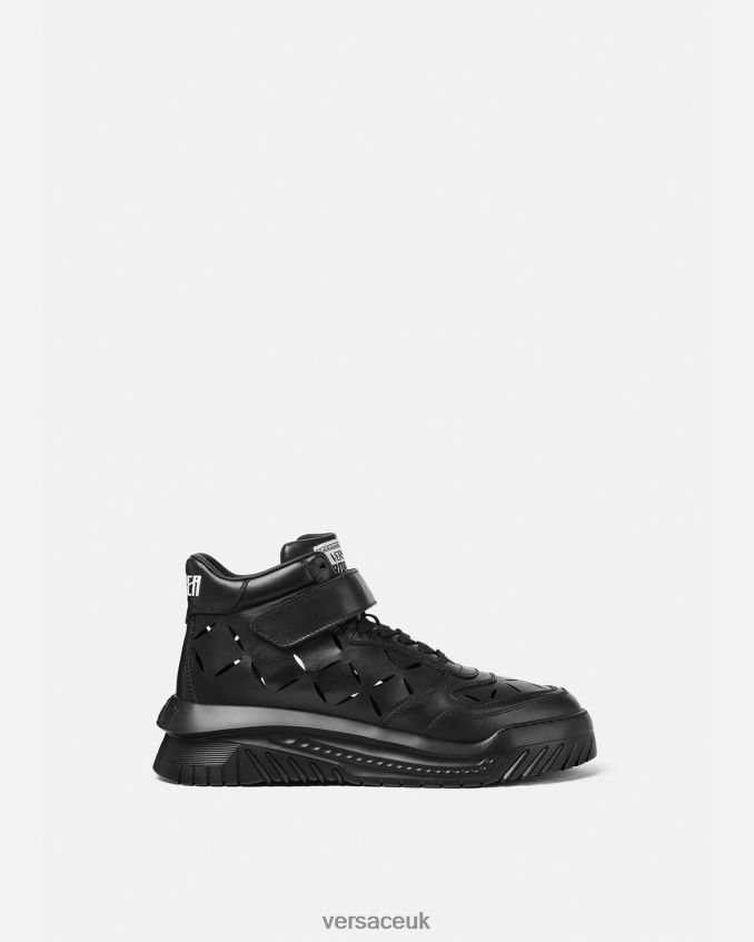 Men Versace Slashed Odissea Sneakers 6D2D061540 Black Shoe