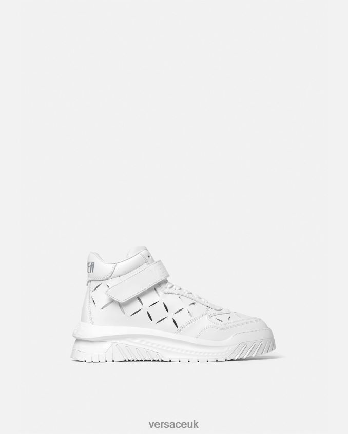 Men Versace Slashed Odissea Sneakers 6D2D061541 White Shoe