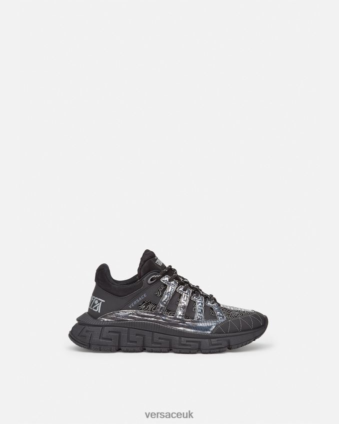 Men Versace Trigreca Sneakers 6D2D061529 Black Shoe