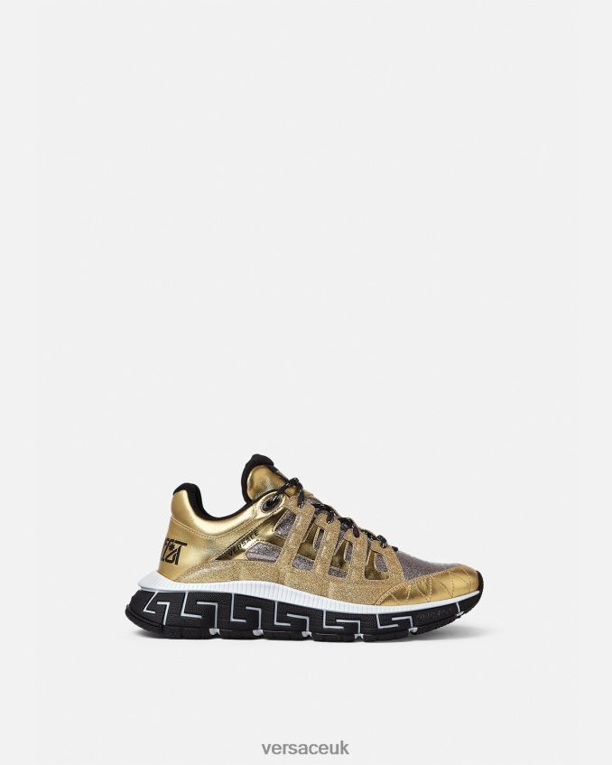 Men Versace Trigreca Sneakers 6D2D061531 Gold Shoe