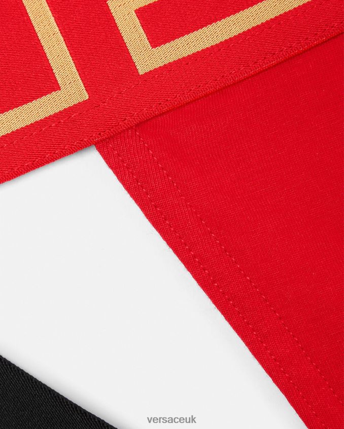 Men Versace Greca Border Jockstrap 6D2D061775 Red Underwear & Beachwear
