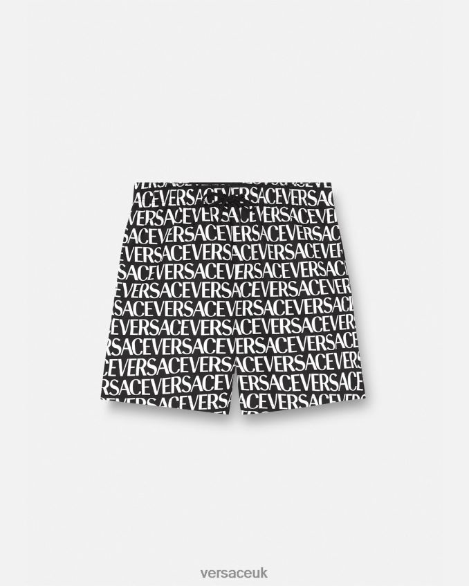 Men Versace Allover Boardshorts 6D2D061803 Black & Print Underwear & Beachwear