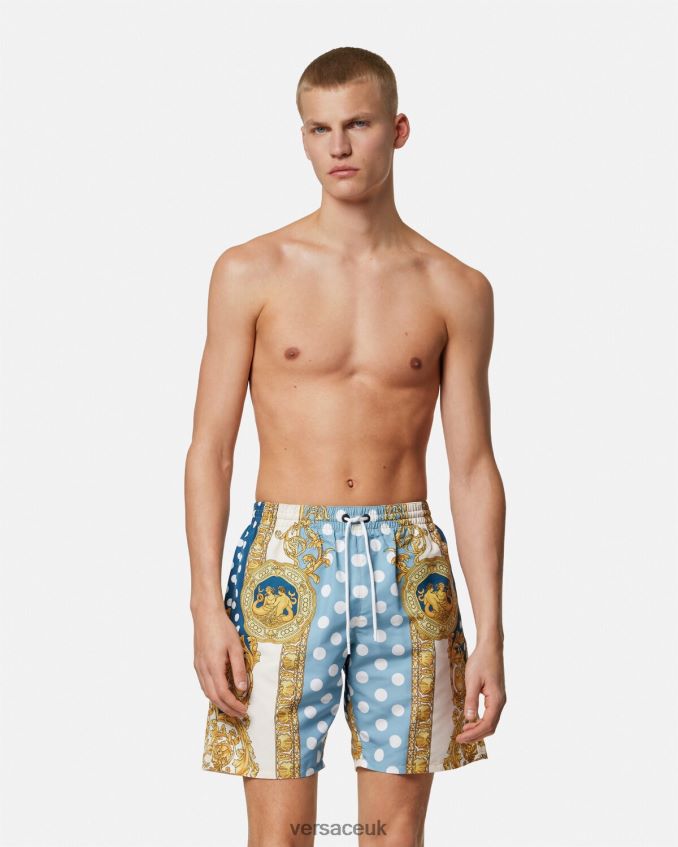 Men Versace Seashell Baroque Boardshorts 6D2D061802 Print Underwear & Beachwear