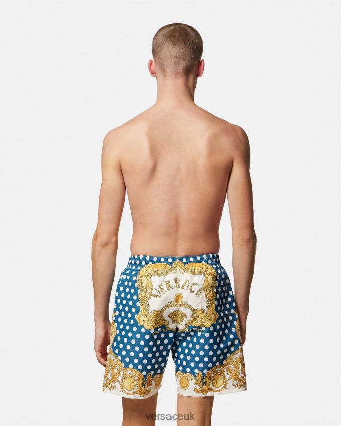 Men Versace Seashell Baroque Boardshorts 6D2D061802 Print Underwear & Beachwear