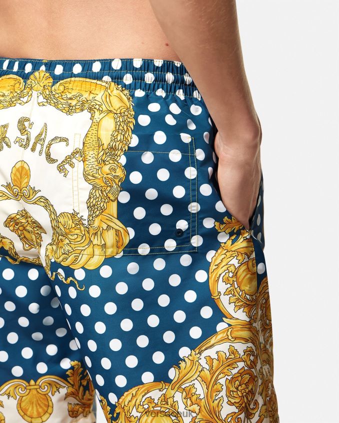 Men Versace Seashell Baroque Boardshorts 6D2D061802 Print Underwear & Beachwear