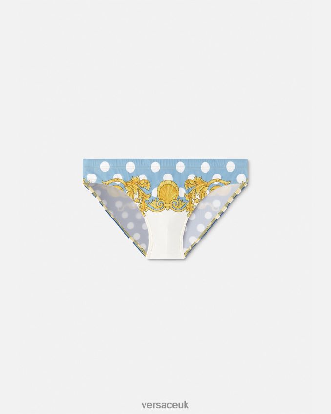 Men Versace Seashell Baroque Swim Briefs 6D2D061801 Print Underwear & Beachwear