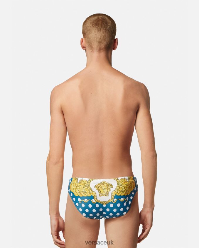 Men Versace Seashell Baroque Swim Briefs 6D2D061801 Print Underwear & Beachwear