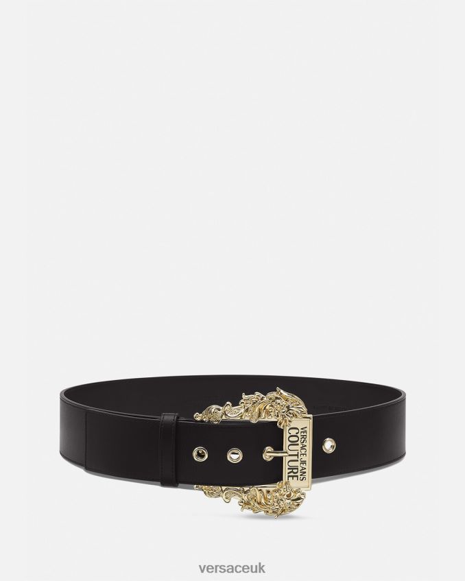 Women Versace Couture1 Leather Belt 6D2D062341 Black Accessories