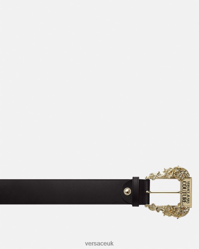 Women Versace Couture1 Leather Belt 6D2D062341 Black Accessories