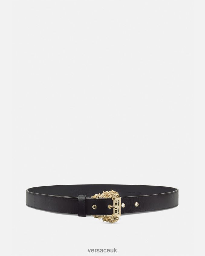 Women Versace Couture1 Leather Belt 6D2D062342 Black Accessories