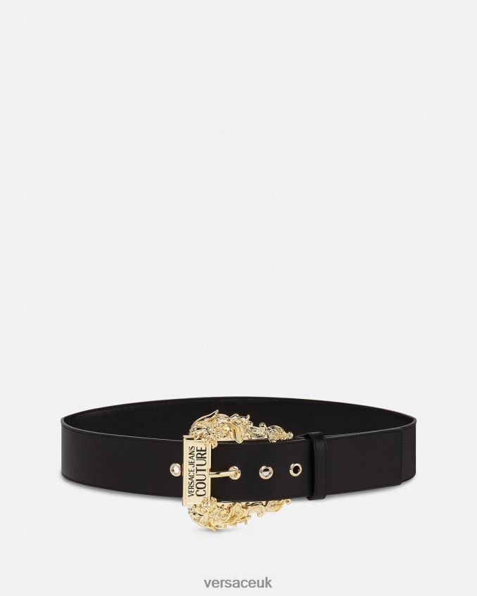 Women Versace Couture1 Leather Belt 6D2D062353 Black Accessories