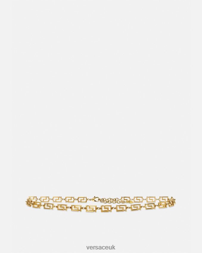 Women Versace Greca Goddess Chain Belt 6D2D06516 Gold Accessories
