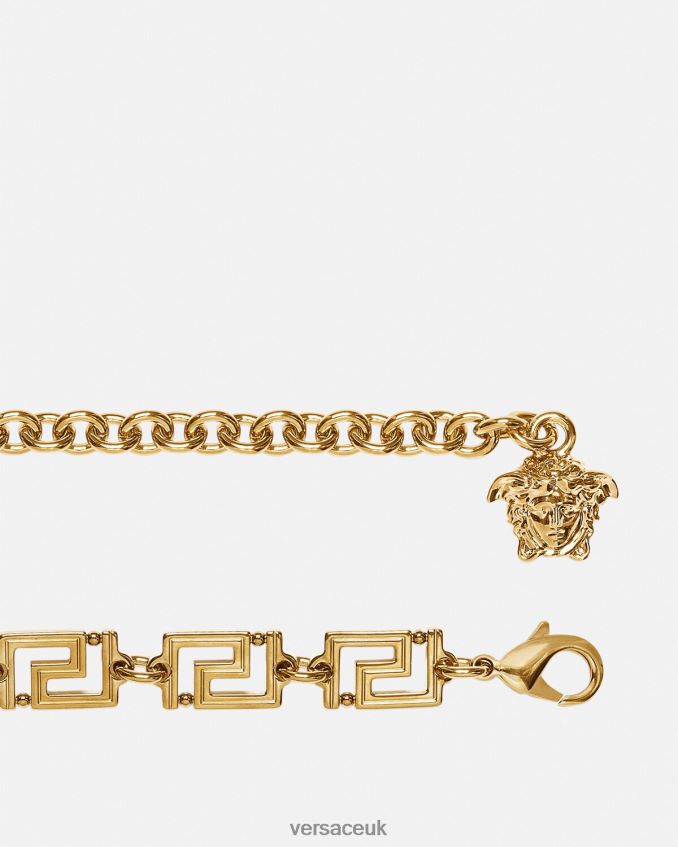 Women Versace Greca Goddess Chain Belt 6D2D06516 Gold Accessories