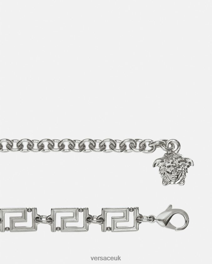 Women Versace Greca Goddess Chain Belt 6D2D06518 Metallic Accessories