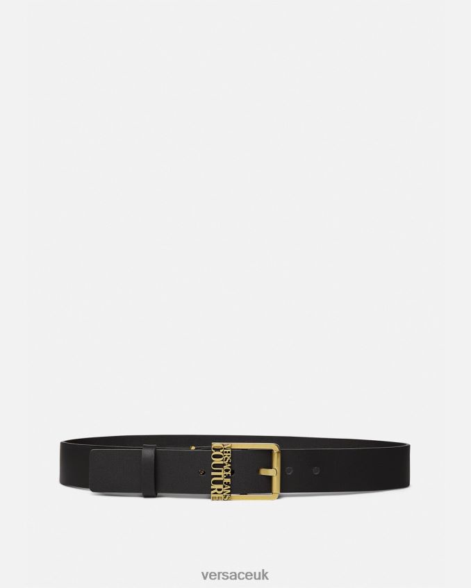 Women Versace Logo Belt 6D2D062331 Black Accessories