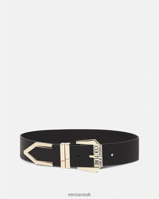 Women Versace Logo Belt 6D2D062334 Black Accessories