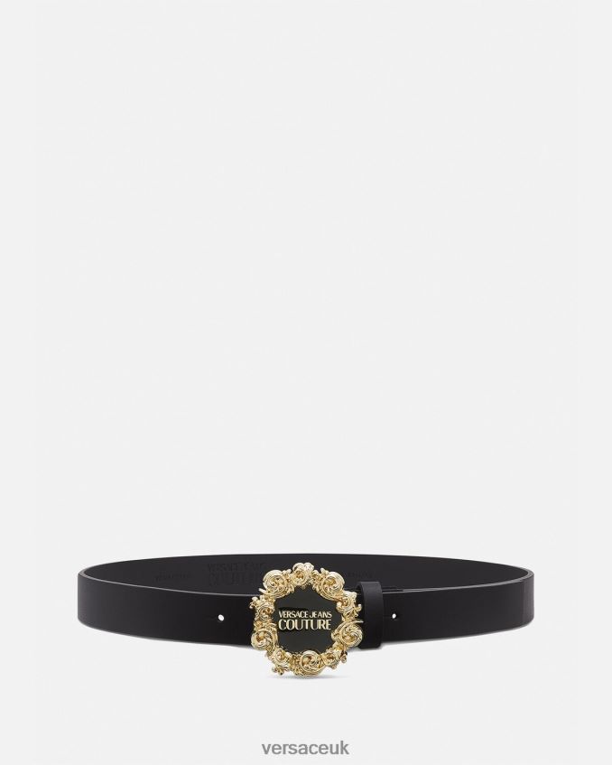Women Versace Logo Belt 6D2D062340 Black Accessories
