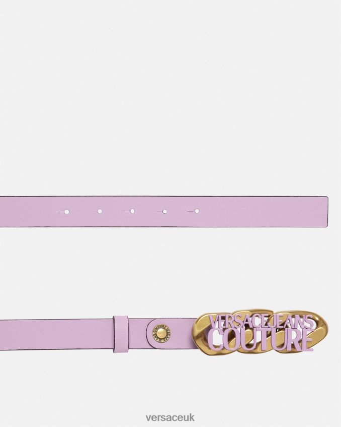 Women Versace Logo Chain Belt 6D2D062354 Lilac Accessories