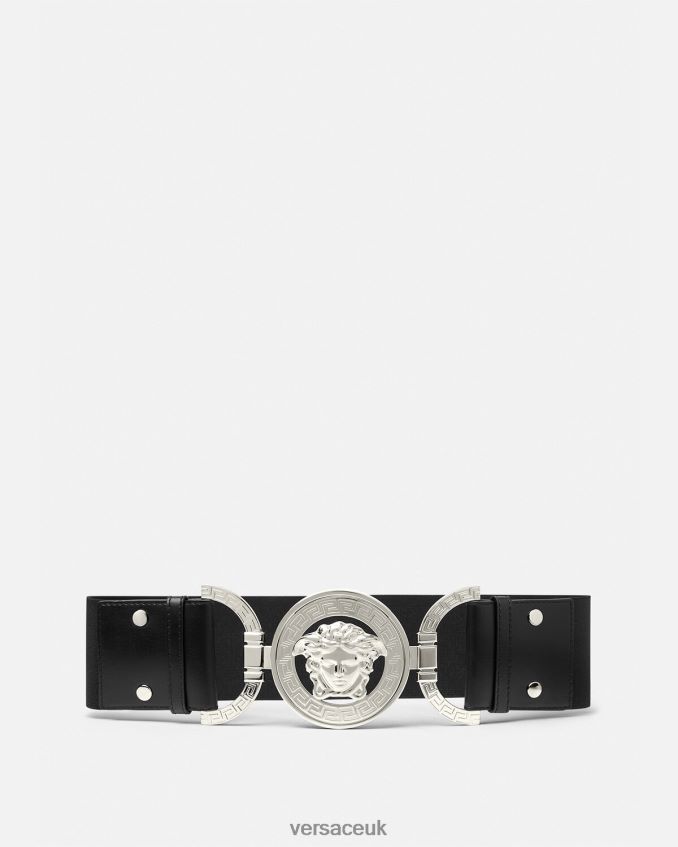 Women Versace Medusa '95 Wide Belt 6D2D06523 Black Accessories