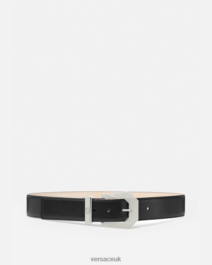 Women Versace Medusa Heritage Leather Belt 6D2D06534 Black Accessories