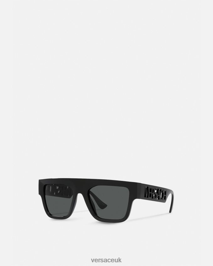 Women Versace 90s Vintage Logo Sunglasses 6D2D06618 Black Accessories
