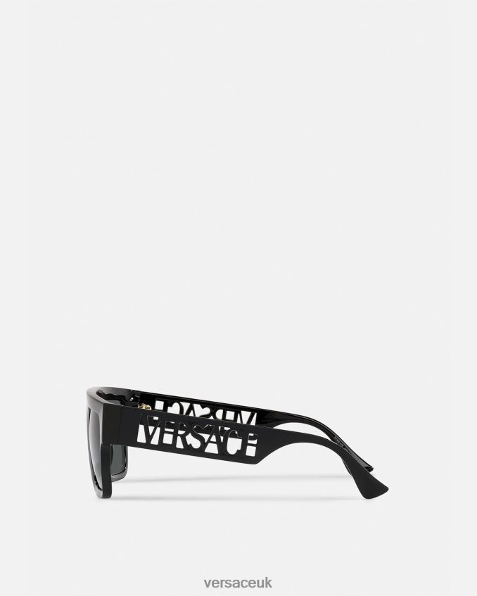 Women Versace 90s Vintage Logo Sunglasses 6D2D06618 Black Accessories