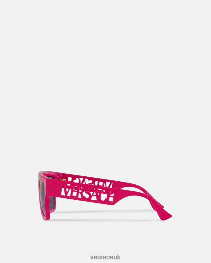 Women Versace 90s Vintage Logo Sunglasses 6D2D06690 Fuchsia Accessories