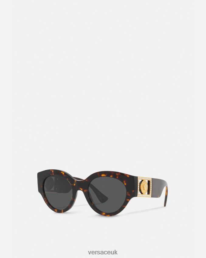 Women Versace Bright Medusa Crystal Sunglasses 6D2D06628 Havana Accessories