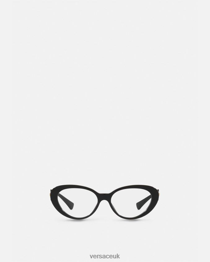 Women Versace Double Medusa Cat-Eye Glasses 6D2D06706 Black Accessories