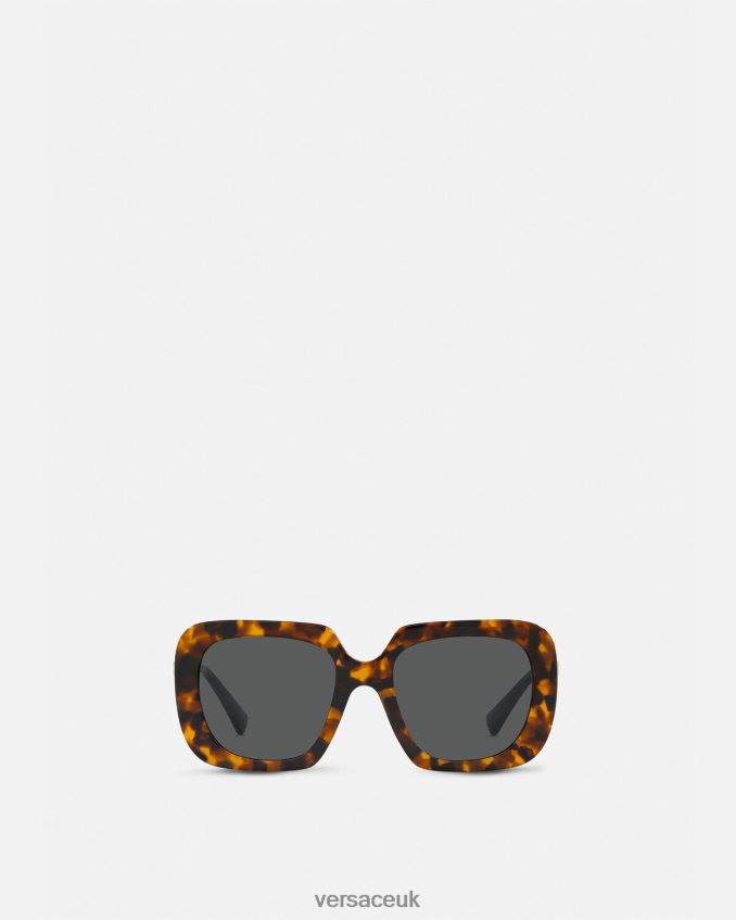 Women Versace Double Medusa Squared Sunglasses 6D2D06626 Havana Accessories