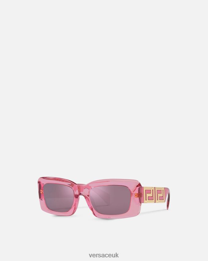Women Versace Endless Greca Sunglasses 6D2D06601 Pink Accessories