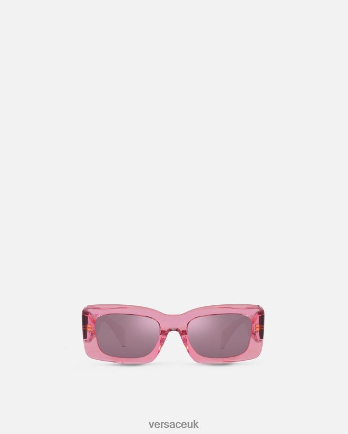 Women Versace Endless Greca Sunglasses 6D2D06601 Pink Accessories