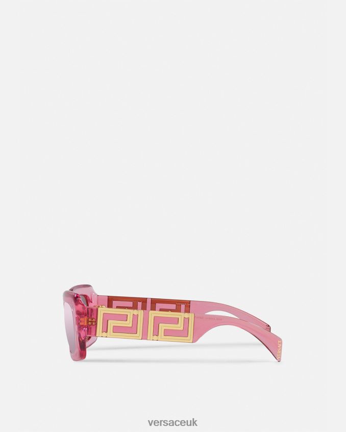 Women Versace Endless Greca Sunglasses 6D2D06601 Pink Accessories