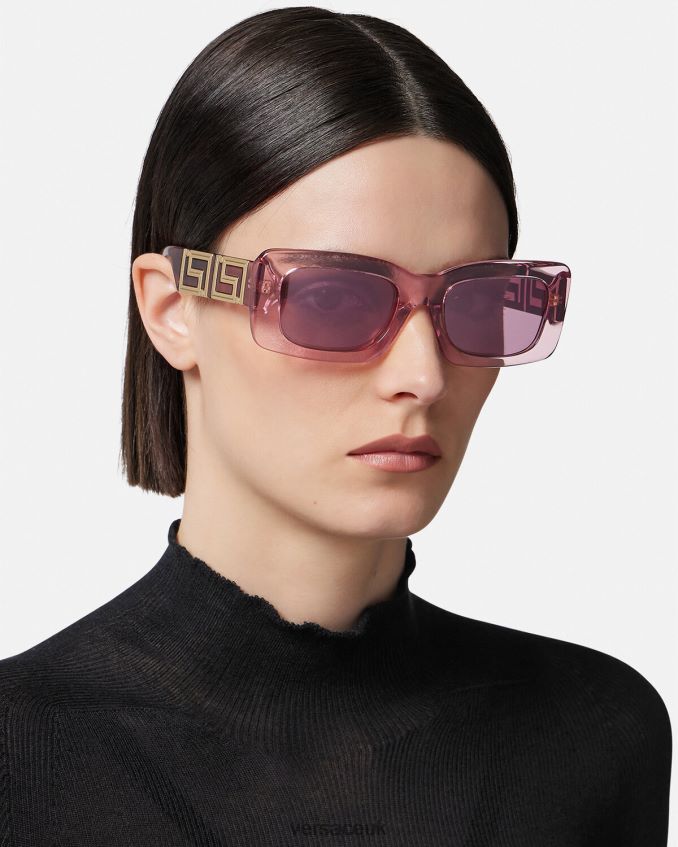 Women Versace Endless Greca Sunglasses 6D2D06601 Pink Accessories
