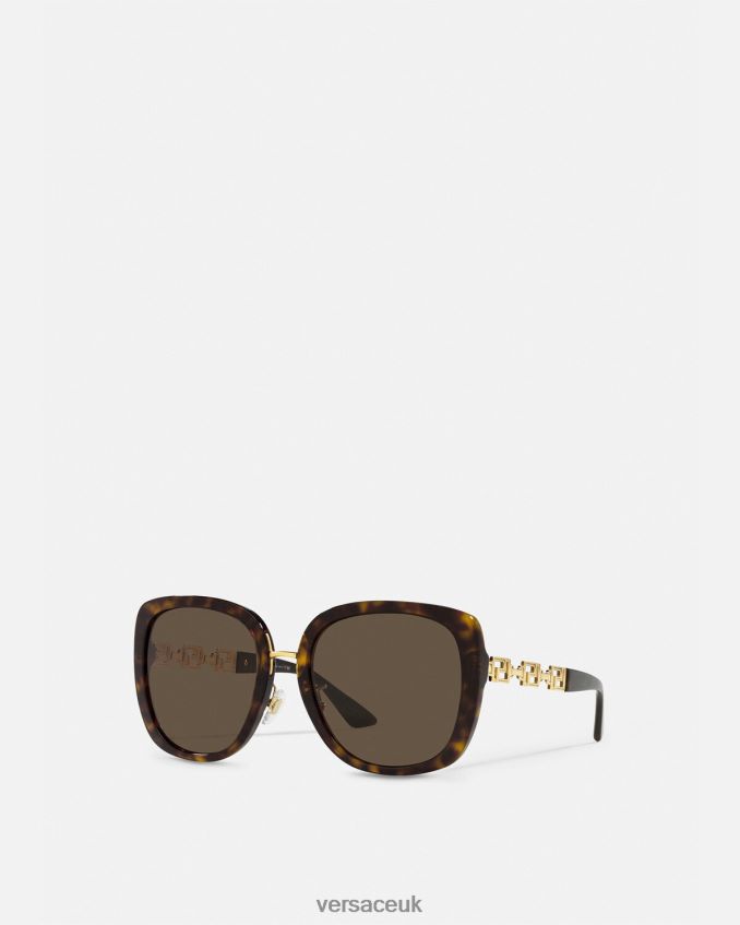 Women Versace Greca Sunglasses 6D2D06664 Havana Accessories
