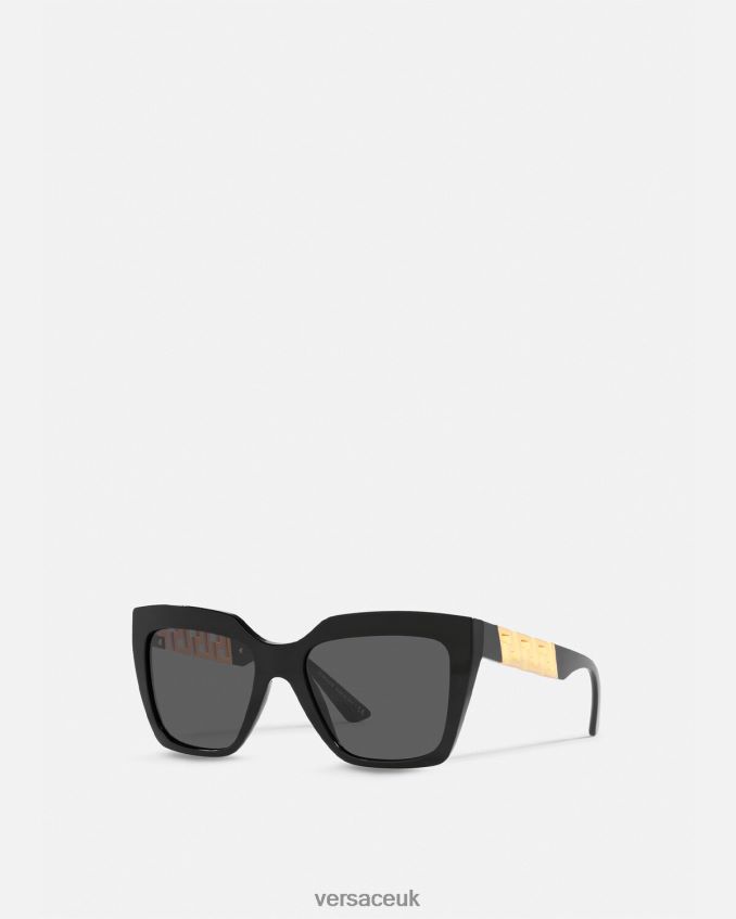 Women Versace La Greca Sunglasses Additional Fit 6D2D06654 Black Accessories