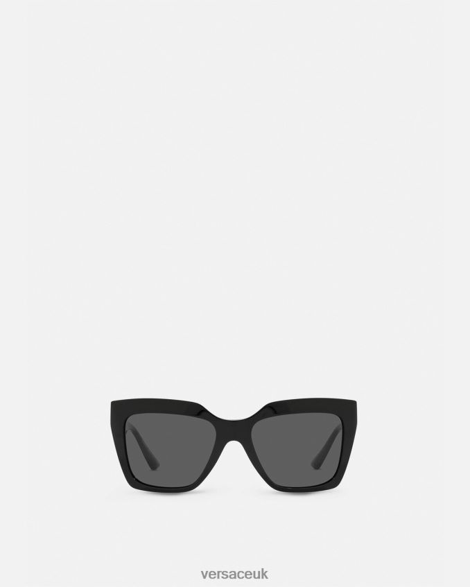 Women Versace La Greca Sunglasses Additional Fit 6D2D06654 Black Accessories