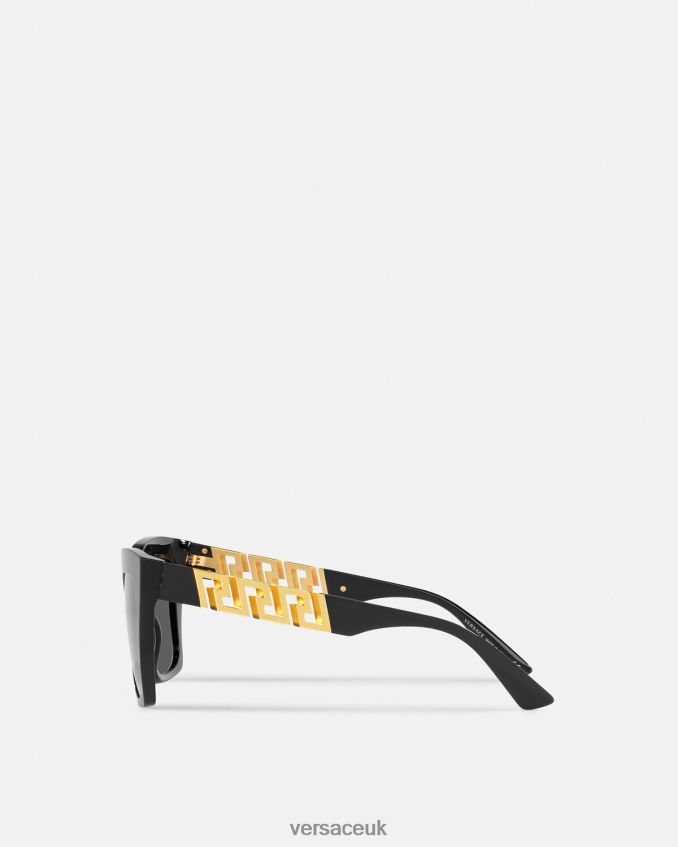 Women Versace La Greca Sunglasses Additional Fit 6D2D06654 Black Accessories