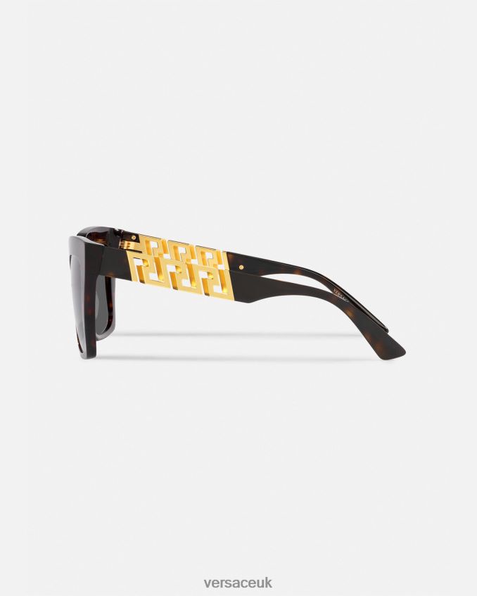 Women Versace La Greca Sunglasses Additional Fit 6D2D06680 Havana Accessories