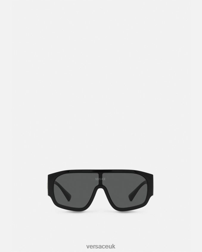 Women Versace Logo Aviator Sunglasses 6D2D06621 Black Accessories