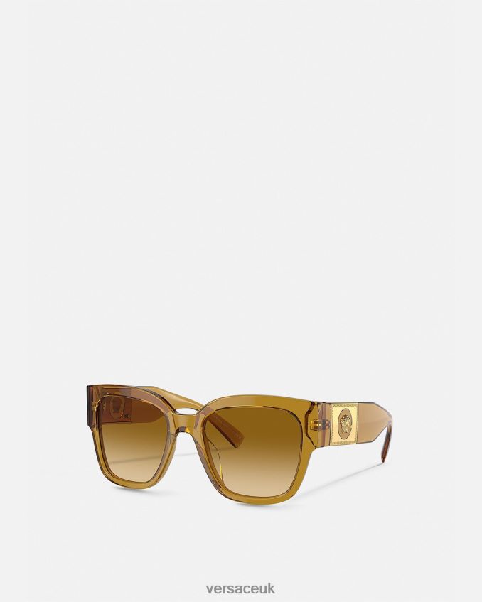 Women Versace Macy's Squared Sunglasses 6D2D06622 Beige Accessories