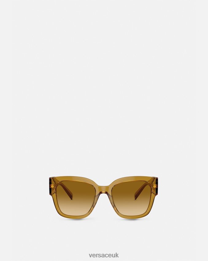 Women Versace Macy\'s Squared Sunglasses 6D2D06622 Beige Accessories