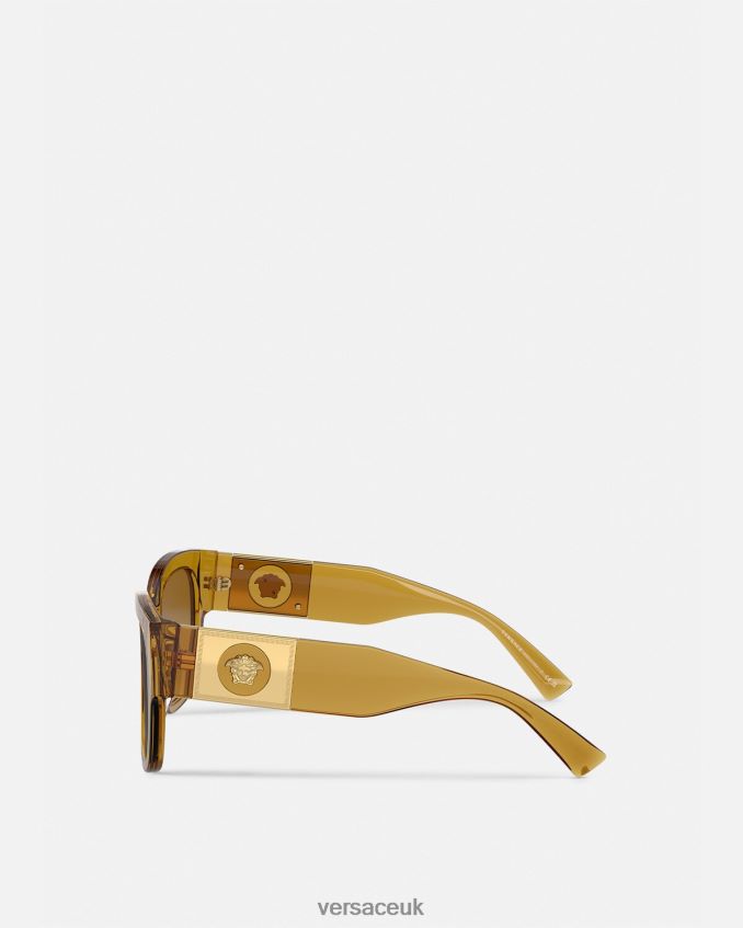 Women Versace Macy\'s Squared Sunglasses 6D2D06622 Beige Accessories
